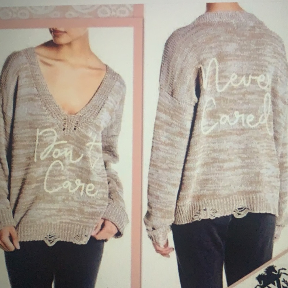 Wildfox “Don’t Care Never Cared” Sweater